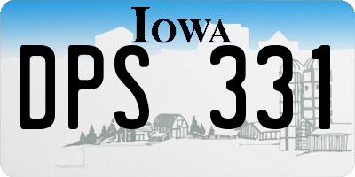 IA license plate DPS331
