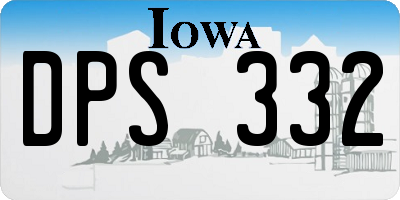IA license plate DPS332