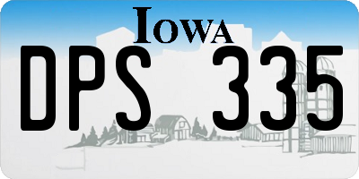 IA license plate DPS335