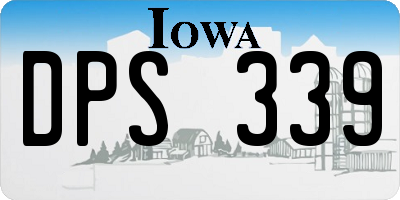 IA license plate DPS339