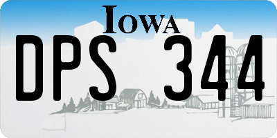 IA license plate DPS344