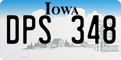 IA license plate DPS348
