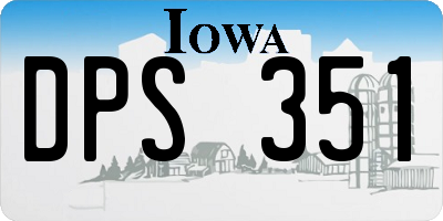 IA license plate DPS351
