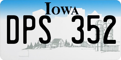 IA license plate DPS352