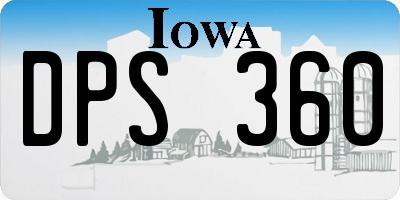 IA license plate DPS360