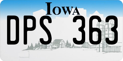 IA license plate DPS363