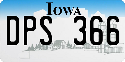 IA license plate DPS366