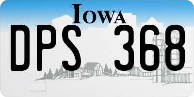 IA license plate DPS368