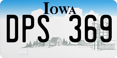 IA license plate DPS369