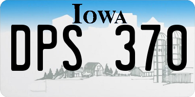 IA license plate DPS370