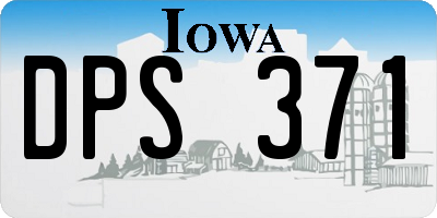 IA license plate DPS371