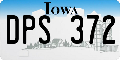 IA license plate DPS372
