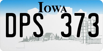IA license plate DPS373