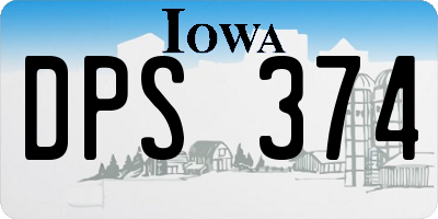 IA license plate DPS374