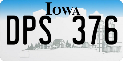IA license plate DPS376