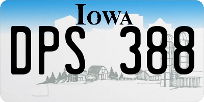 IA license plate DPS388