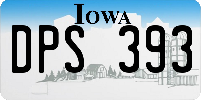 IA license plate DPS393