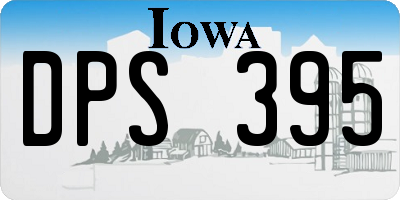 IA license plate DPS395