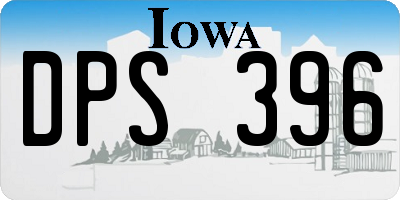 IA license plate DPS396