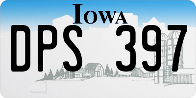 IA license plate DPS397