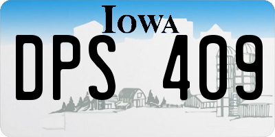 IA license plate DPS409