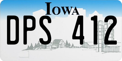 IA license plate DPS412