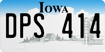 IA license plate DPS414