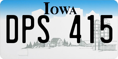 IA license plate DPS415