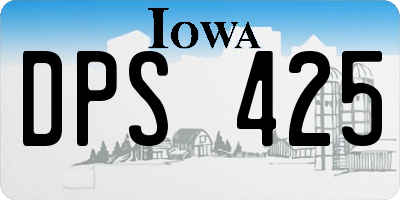 IA license plate DPS425