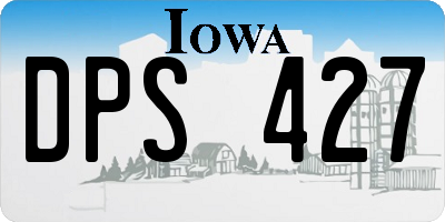 IA license plate DPS427