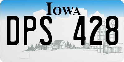 IA license plate DPS428