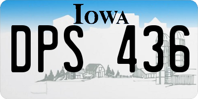 IA license plate DPS436