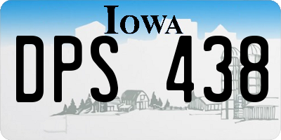 IA license plate DPS438