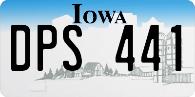 IA license plate DPS441