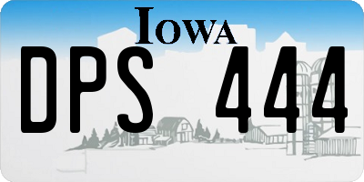 IA license plate DPS444