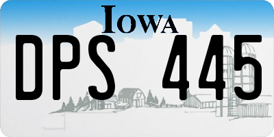 IA license plate DPS445