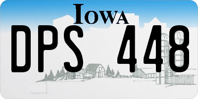 IA license plate DPS448