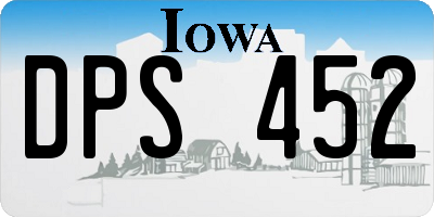 IA license plate DPS452