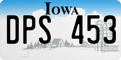 IA license plate DPS453