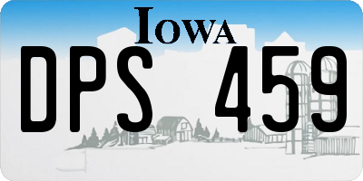 IA license plate DPS459