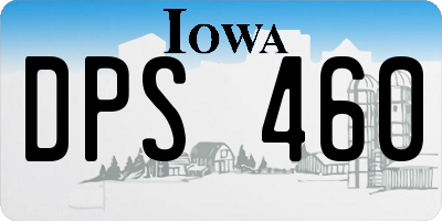 IA license plate DPS460