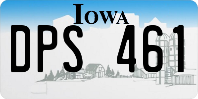 IA license plate DPS461