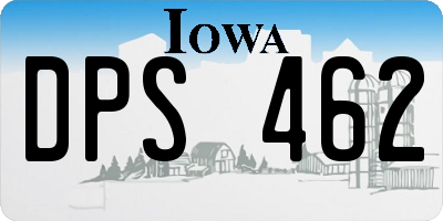IA license plate DPS462