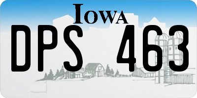 IA license plate DPS463