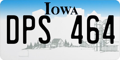 IA license plate DPS464