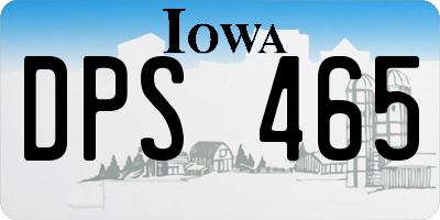 IA license plate DPS465