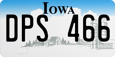 IA license plate DPS466
