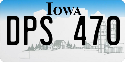 IA license plate DPS470
