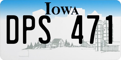 IA license plate DPS471