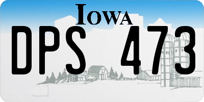 IA license plate DPS473